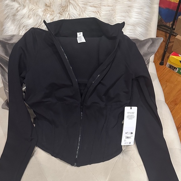 ALO Yoga Women's Airbrush Corset Full Zip Jacket, size Medium - Picture 5 of 5